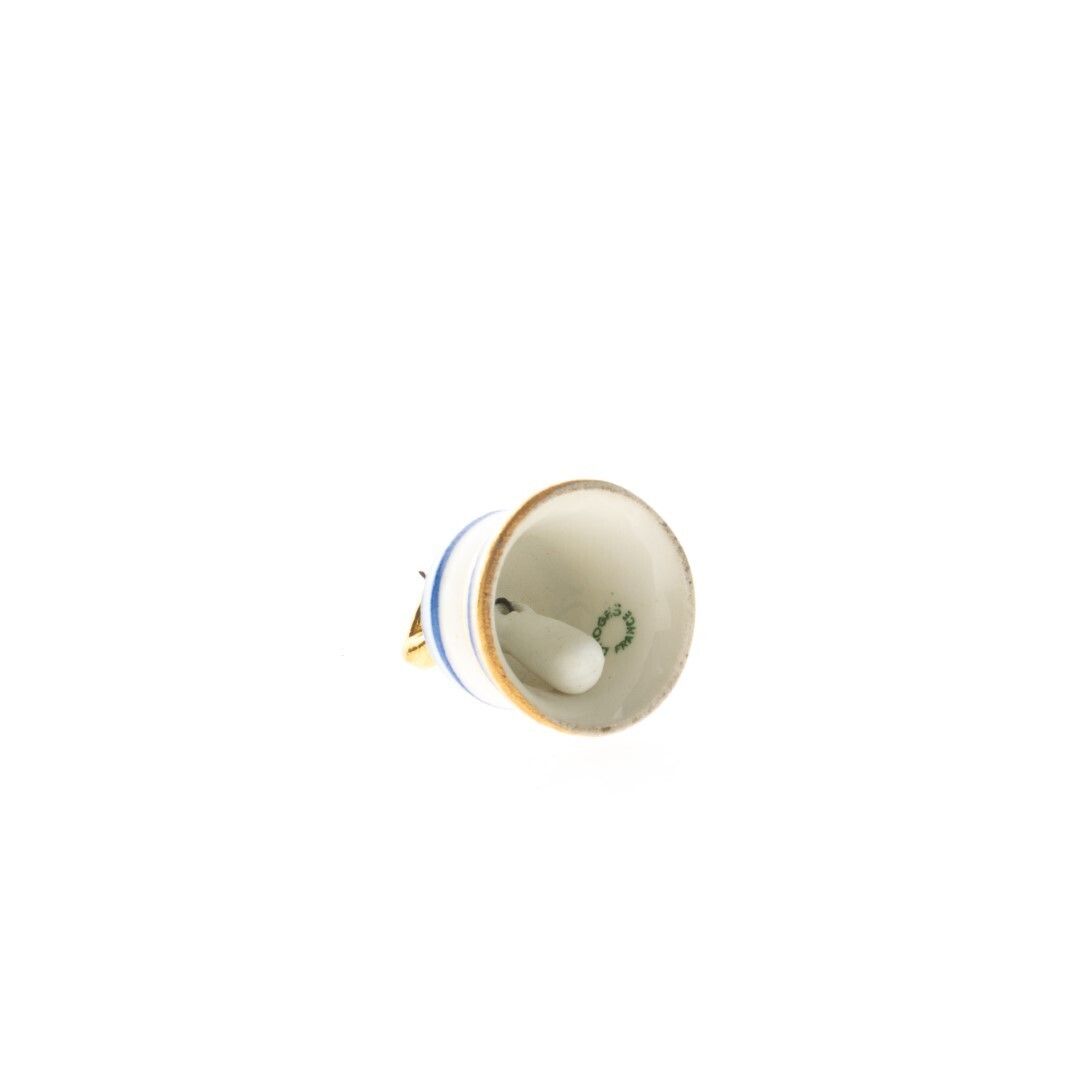 French Hand Painted Limoges Porcelain Miniature Bell photo furniture