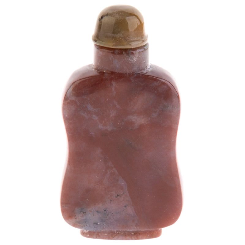 Antique Chinese Qing Dynasty Period Carved Red Agate Snuff Bottle