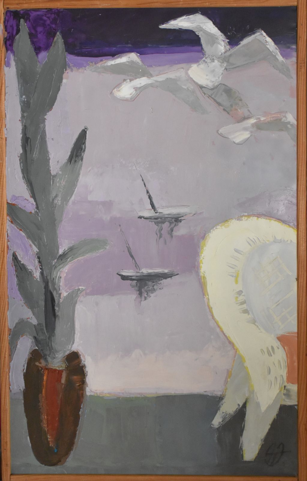 André Auclair, Cactus With Birds (Circa 1960) photo vintage