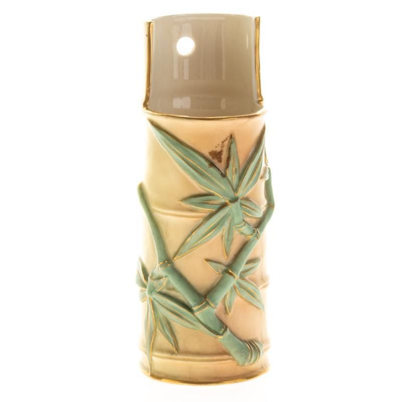 Antique Royal Worcester Blush Porcelain Bamboo Form Vase Early 20th Century