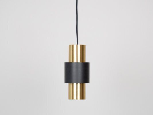 Lighting Vintage Brass Etna Pendant Lamps By Jo Hammerborg For Fog And Mørup, 1960s, Set Of 2 photo