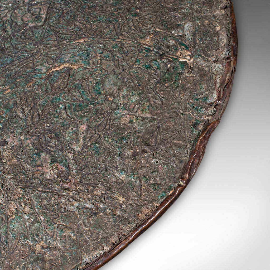 Home Decor Antique Display Plate, Oriental, Cloisonne Plaque, Qing Dynasty, Georgian, 1750 photo