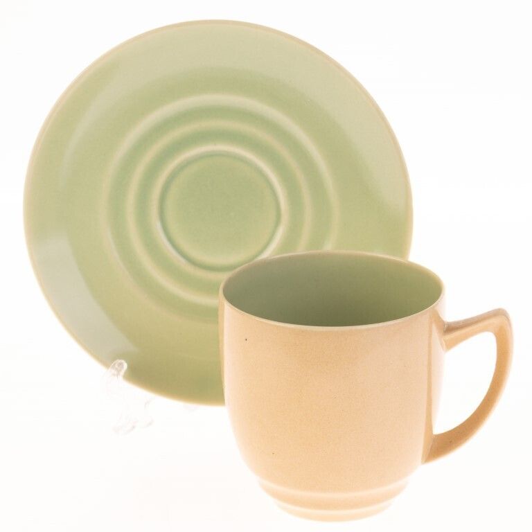 Art Deco Branksome Porcelain Teacup With Saucer