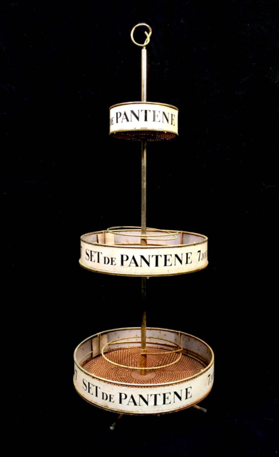 Antique Advertising French Shop Display Rack For Pantene Cosmetics Stand Shelf photo vintage