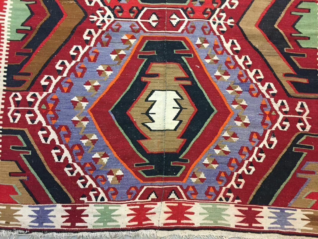 Vintage Turkish Kilim Kelim Rug 315x157cm Shabby Chic Wool,Moroccan Boho Large photo for sale