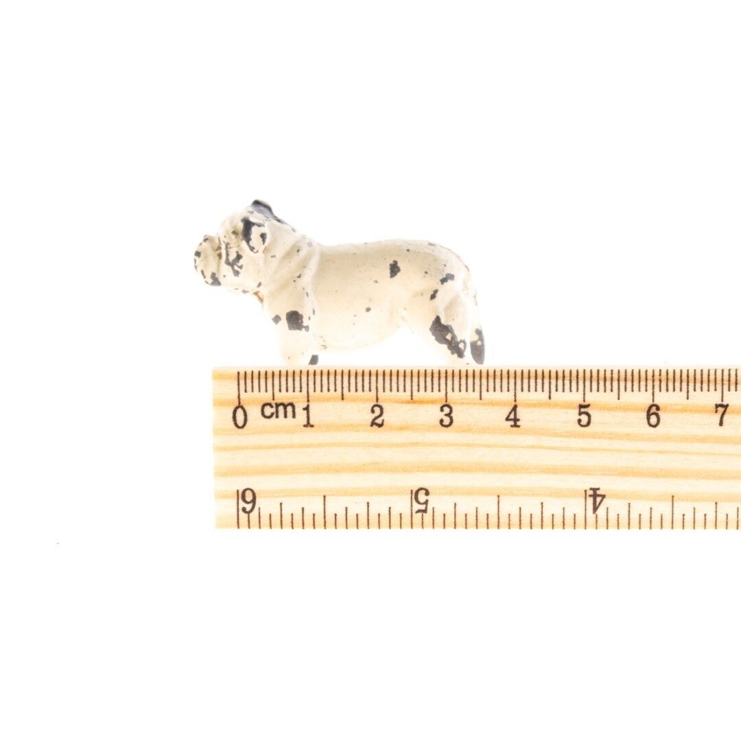 Antique Cold Painted Lead Bulldog Figurine Early 20th Century photo for sale