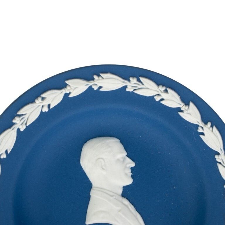 Wedgwood Portland Blue Jasperware Ceramic Porcelain Duke Of Edinburgh Bas Relief Plate photo furniture