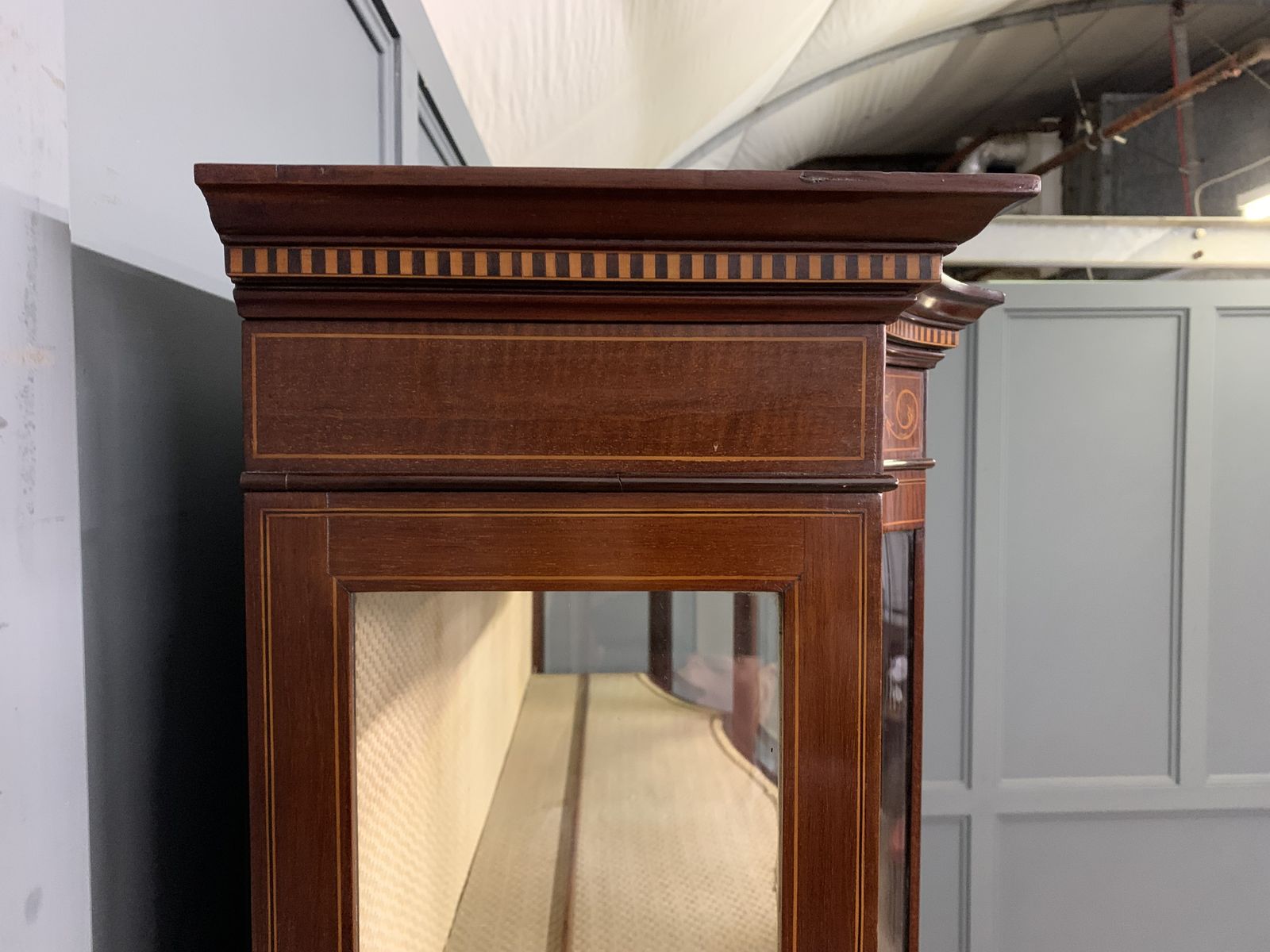 photo for sale Maple & Co. Inlaid Mahogany Display Cabinet
