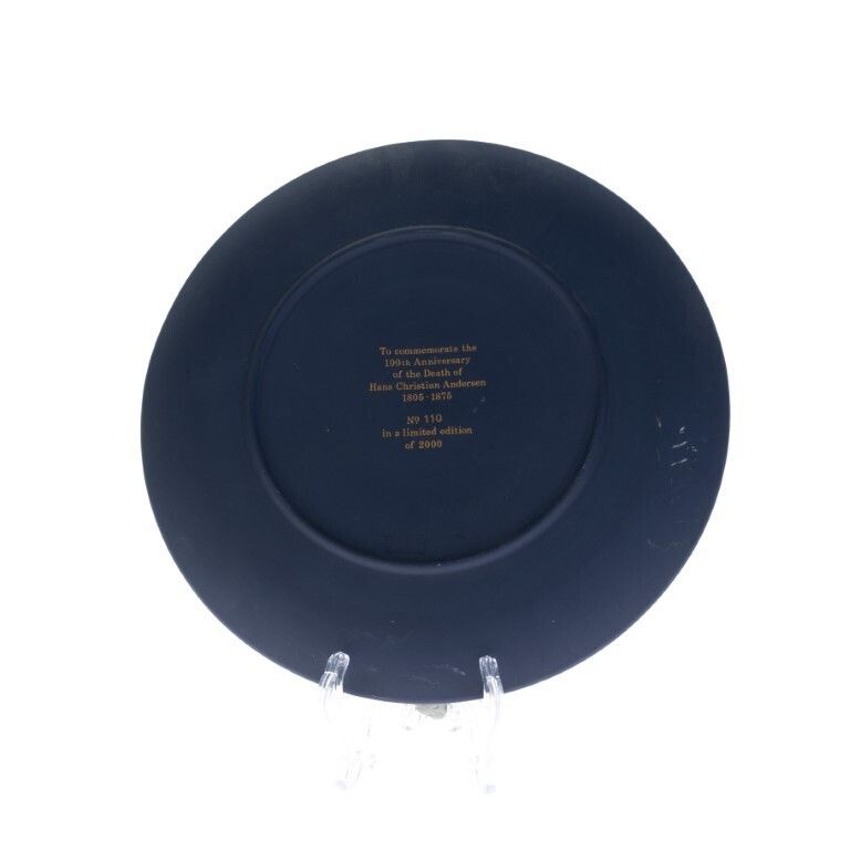 Wedgwood Portland Blue Jasperware Ceramic Porcelain Plate In Memory Of Hans Christian Anderson photo 75.0