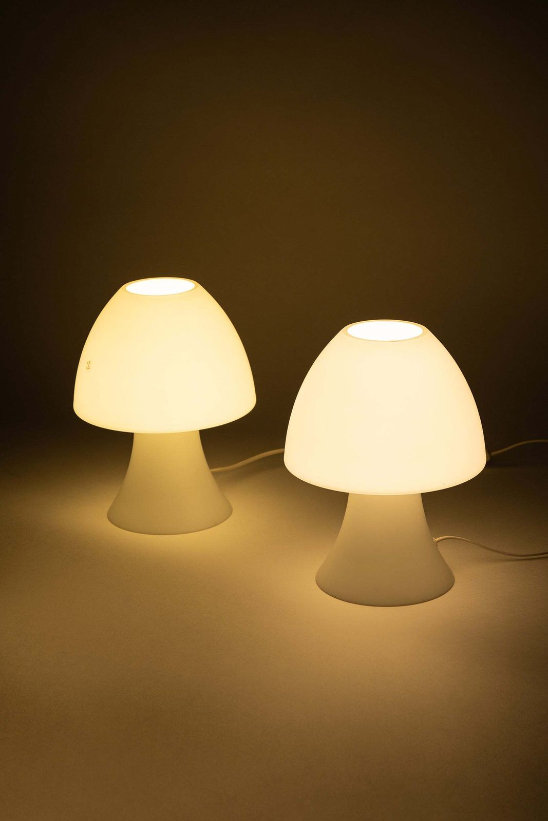Pair Of Peill And Putzler Mushroom Lamps, Germany, 1970s photo furniture