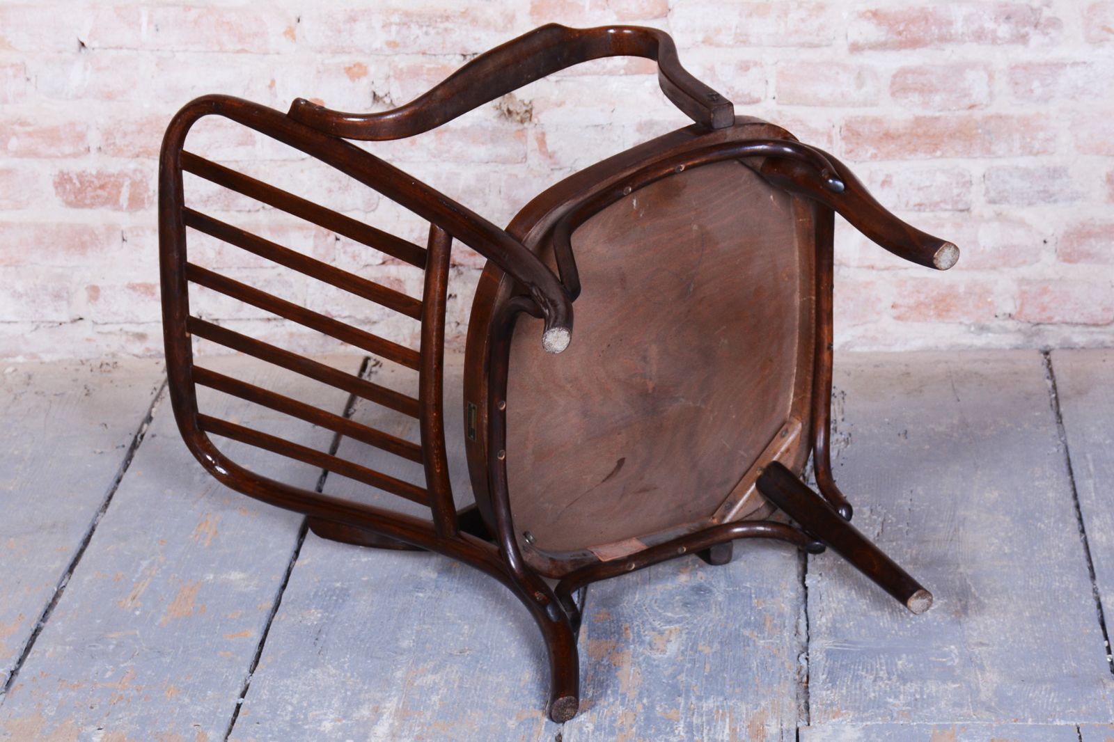 Pair Of Restored Art Deco Armchairs, By Josef Frank, Thonet, Beech, Czech, 1930s photo vintage