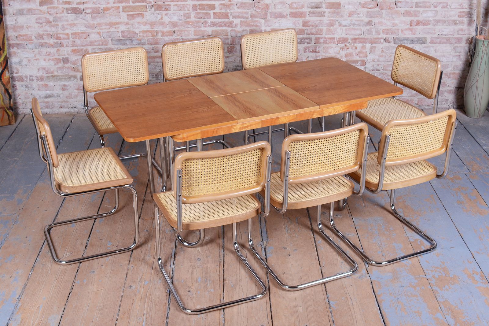 1450.0 Set Of Four Restored Bauhaus Cesca Chairs, By M. Breuer, Chrome, Italy, 1980s photo