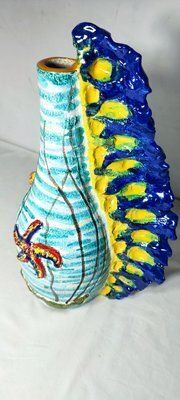 Ceramic Vase From Iama Albisola. Italy, 1970s photo Home Decor