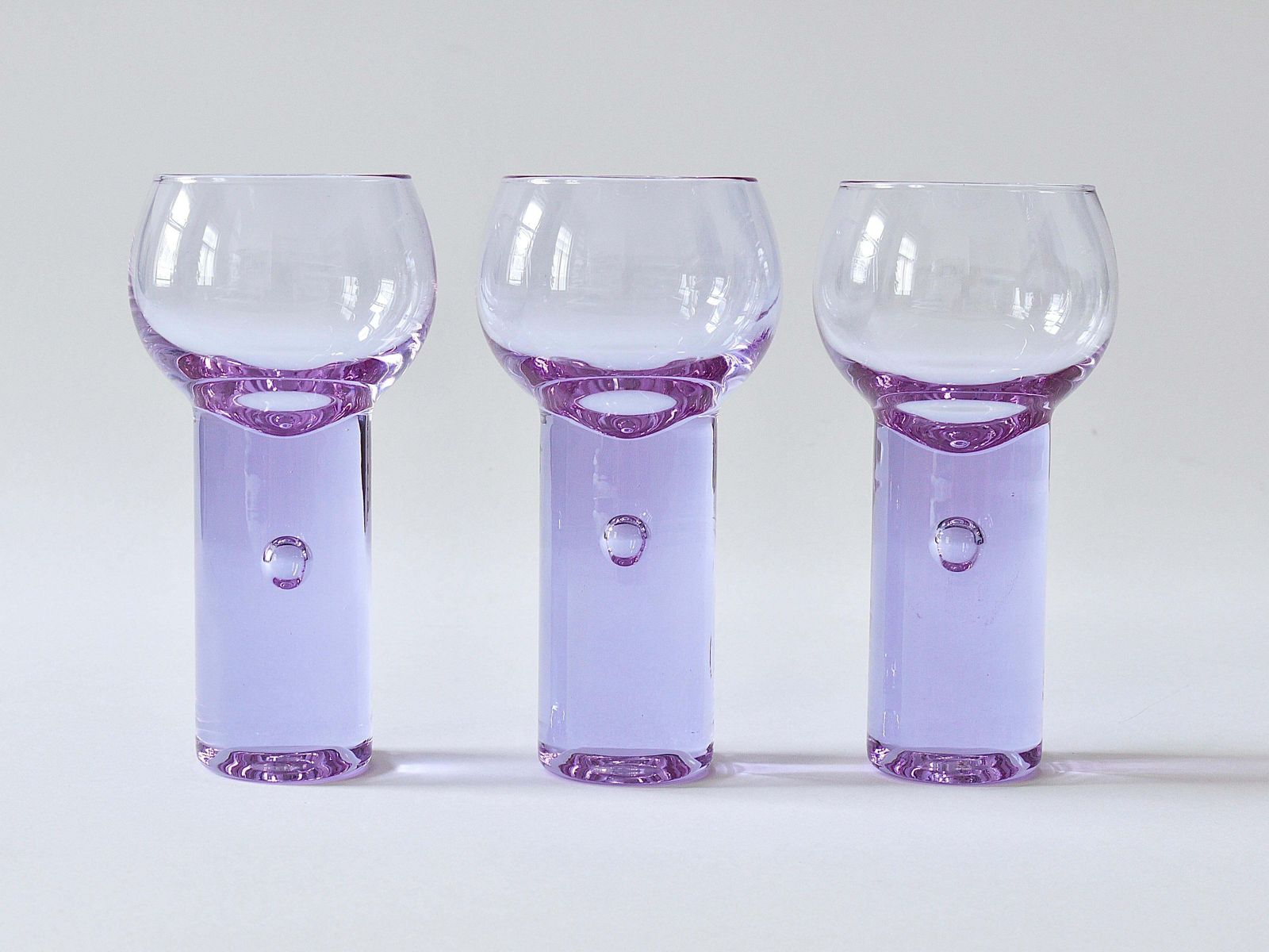 6 Sergio Asti Chameleon Aperitif Drinking Glasses, Arnolfo Di Cambio, Italy 1970 photo vintage