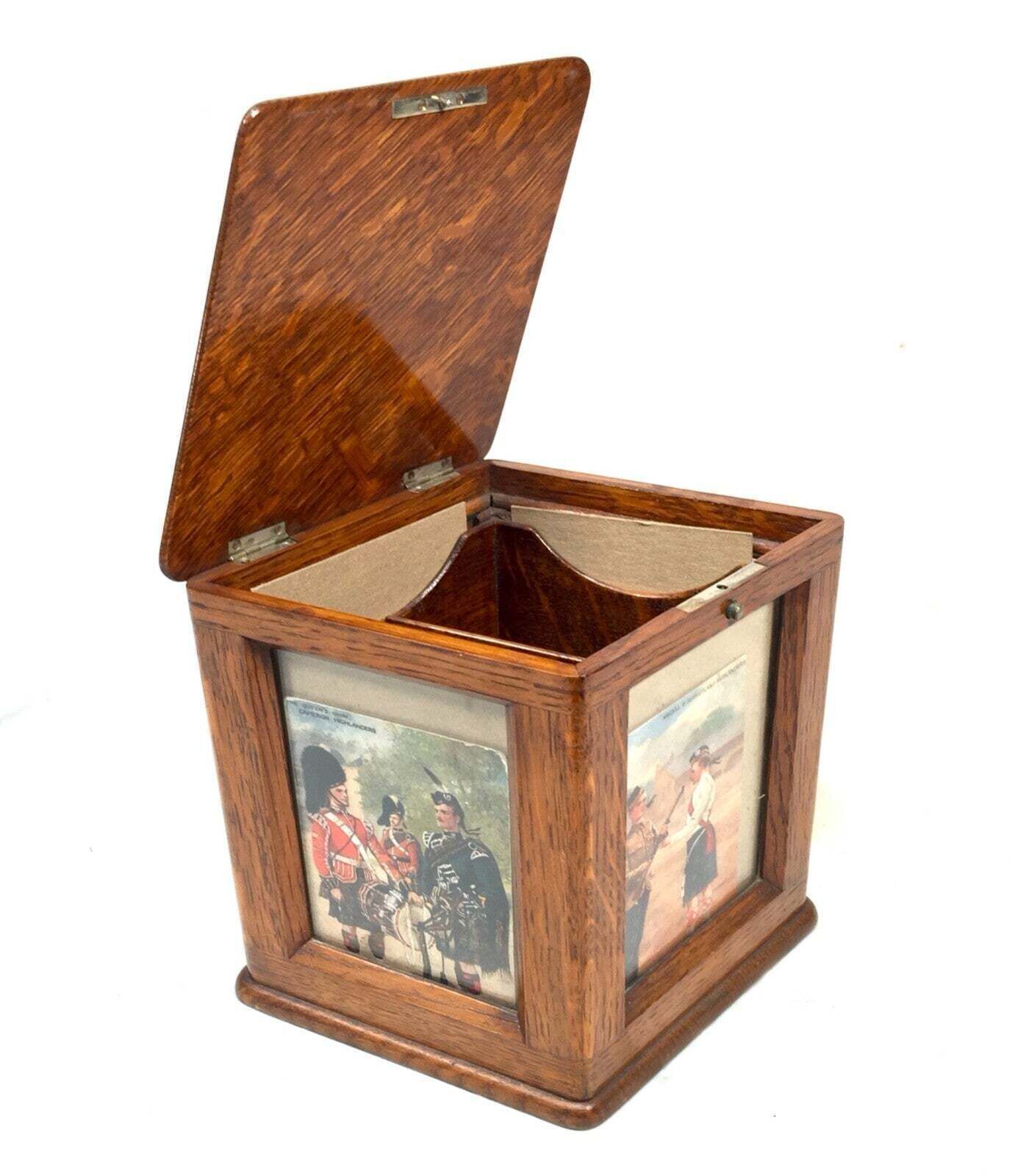 photo for sale Antique Advertising Cigar Salesman Wooden Oak Travel Box / Display Case C.1893