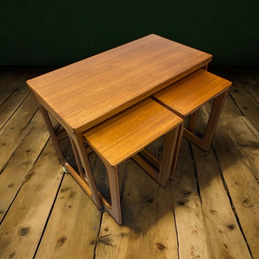 Nest Of Tables McIntosh Tri Form Metamorphic Midcentury photo for sale
