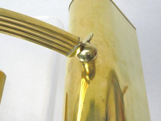 Lighting Elegant Art Deco Piano Lamp In Polished Brass, 1920s photo