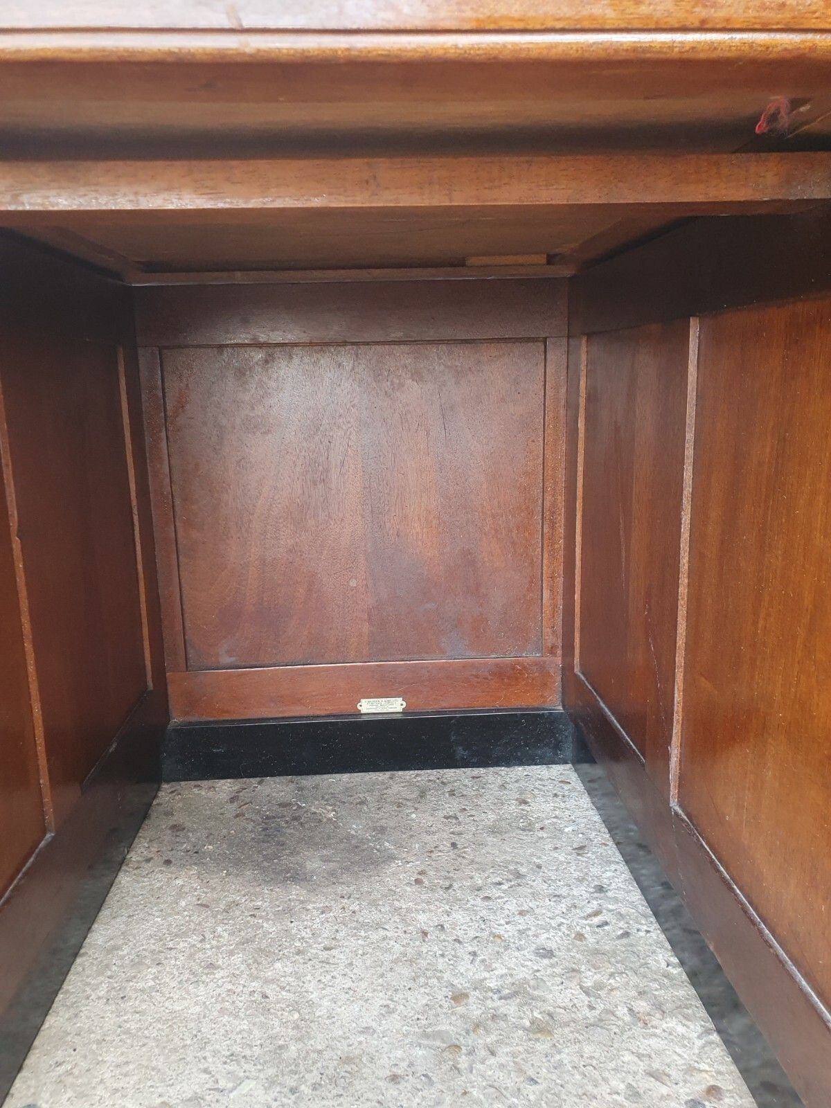 An Art Deco Mahogany Desk By H.Baldock And Sons Of Liverpool photo vintage