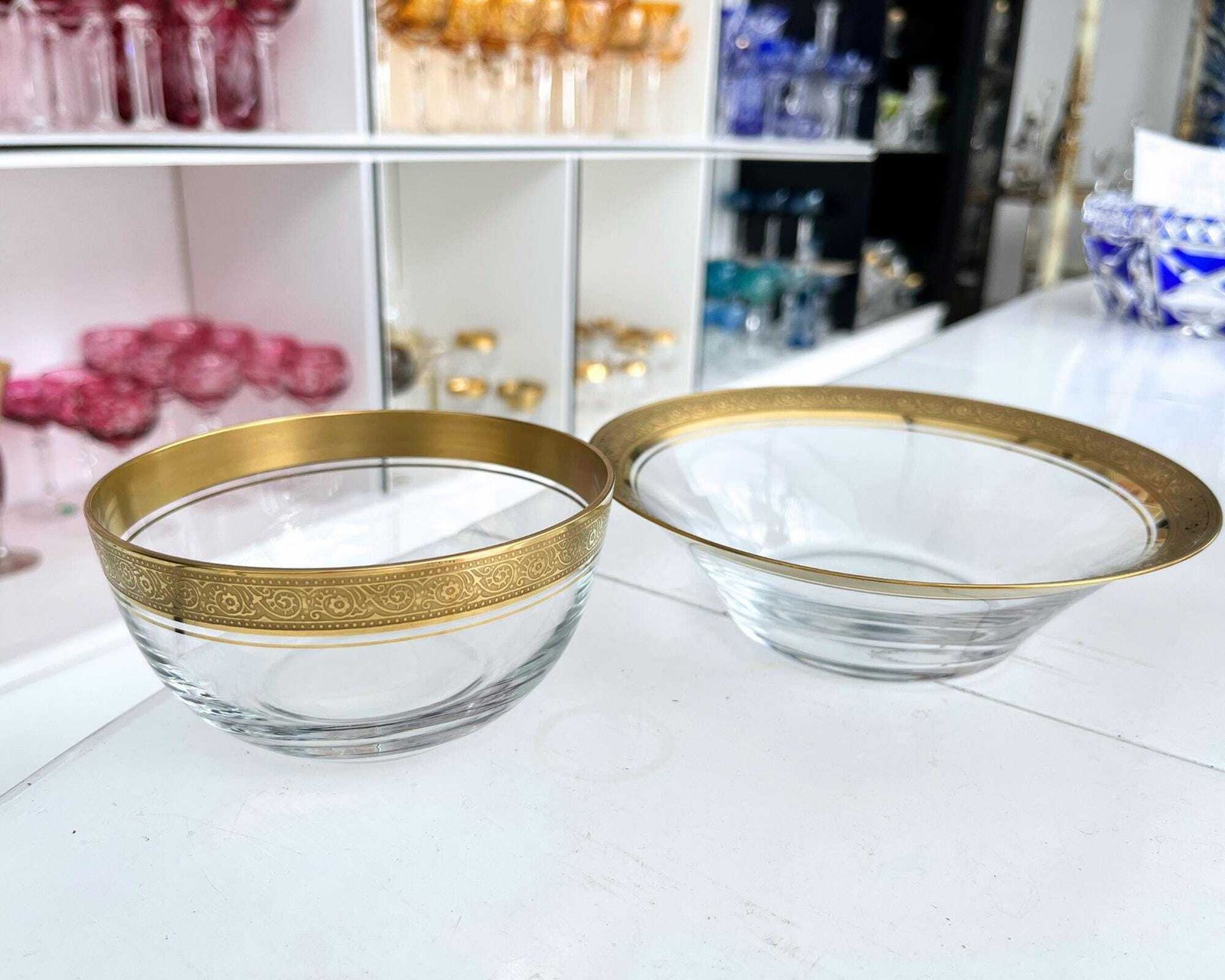 photo furniture Kristallen Schalen Met Goudrand | 5 Stuks | Theresienthal