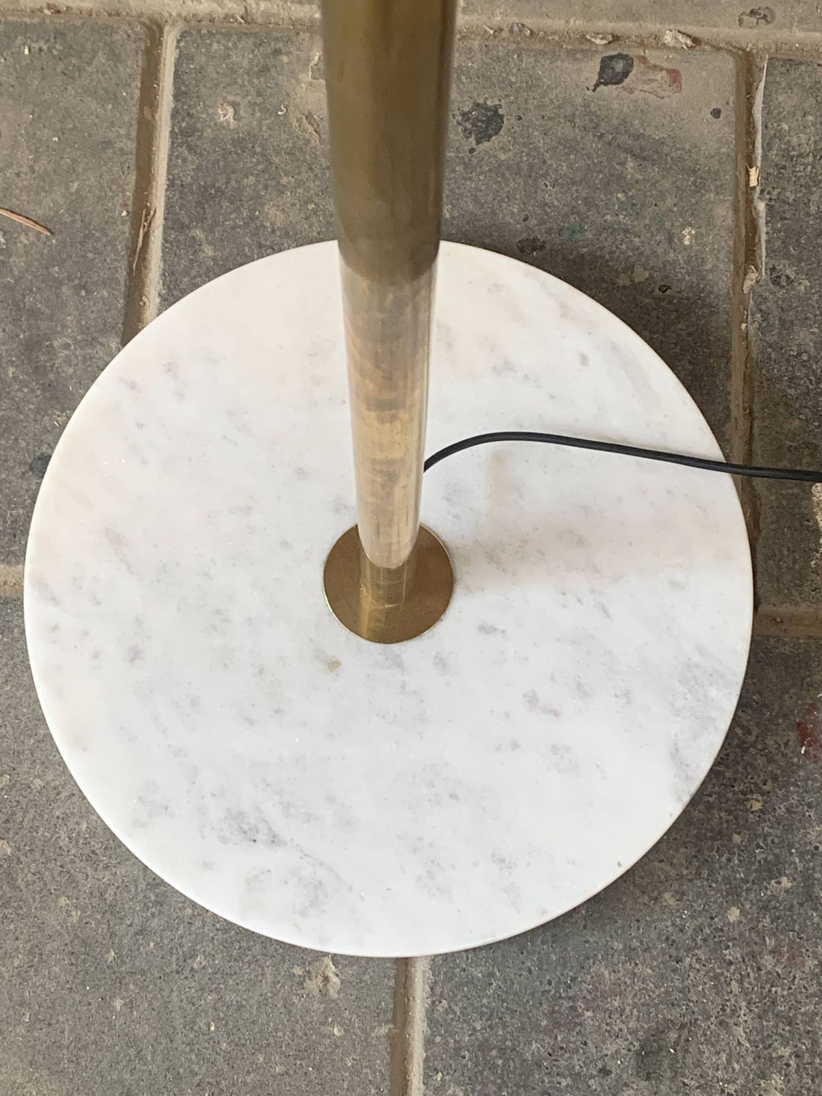 Midcentury Brass And Marble Diablo Floor Lamp, Italy 1960s photo buy