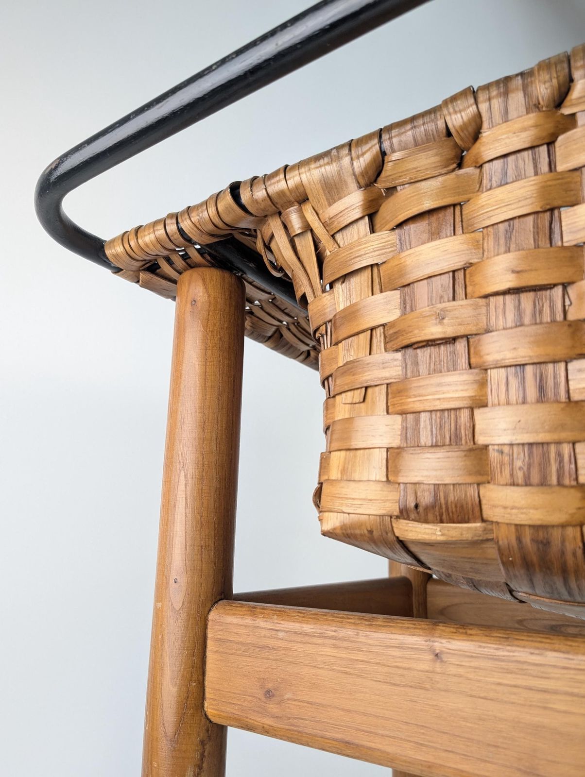 Handcrafted Braided Chestnut Chair, National Crafts Award, Spain, 1980s photo 2112.0