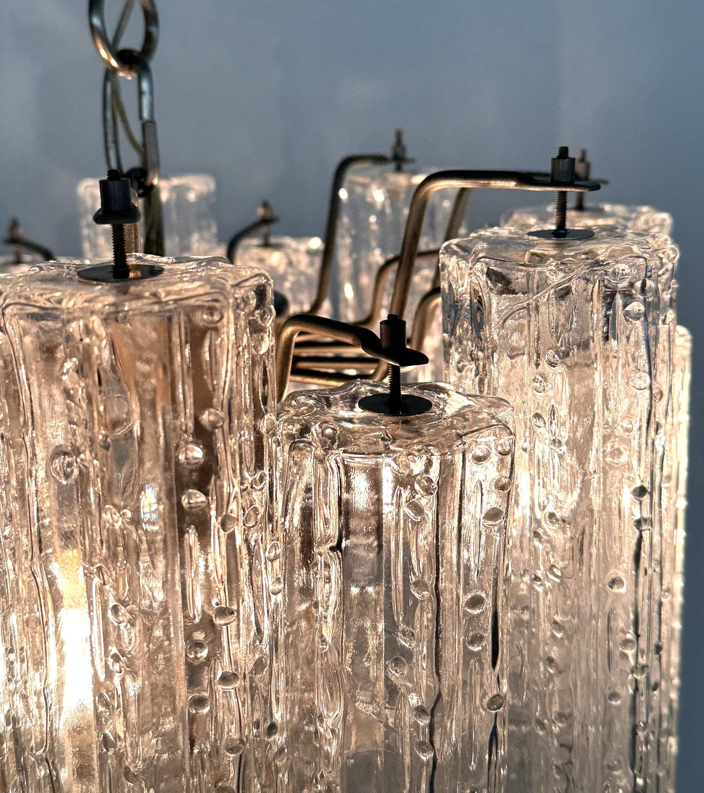 photo buy Italian Midcentury Murano Glass Chandelier With 24 Glass Tubes, 1960s