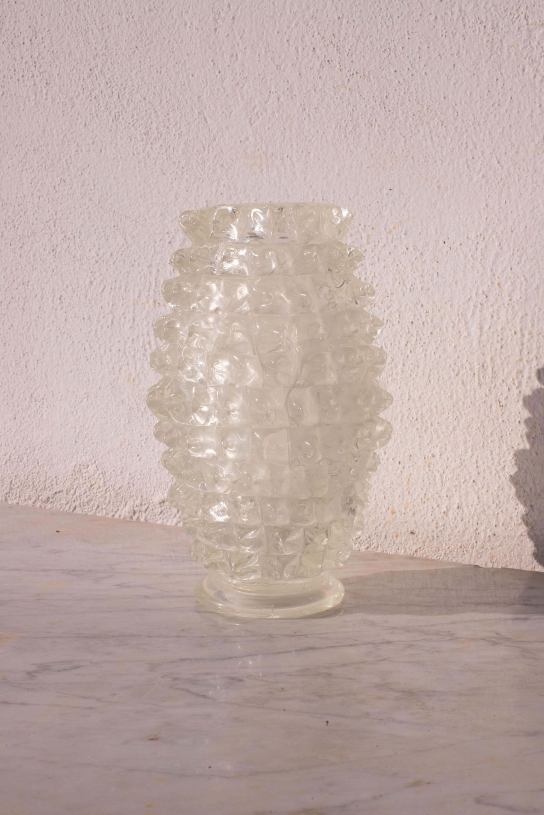 Ercole Barovier Rostrato Murano Italian Glass Vase For Barovier & Toso, 1940s photo vintage