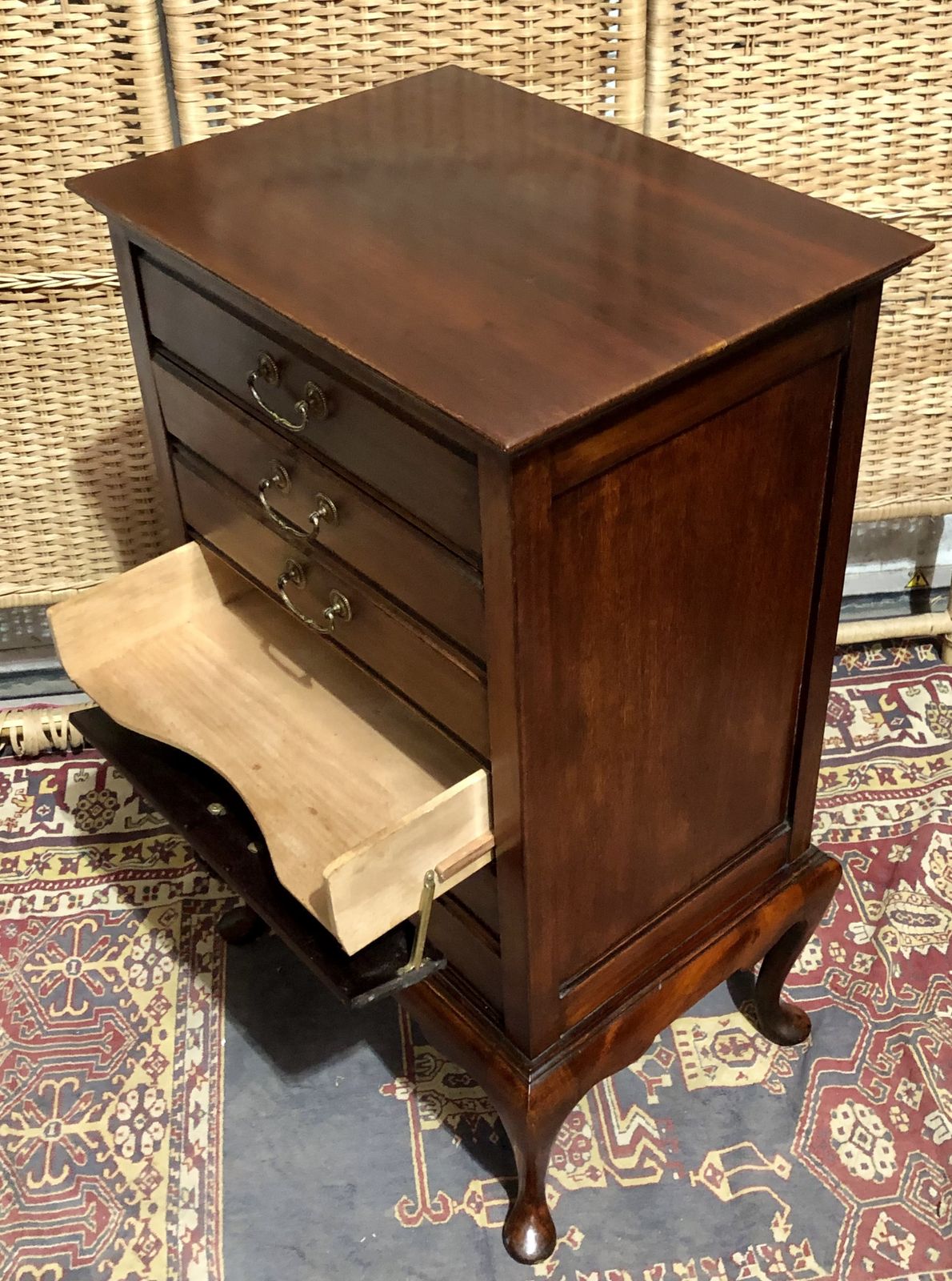 Handsome Edwardian Mahogany Music Chest photo vintage