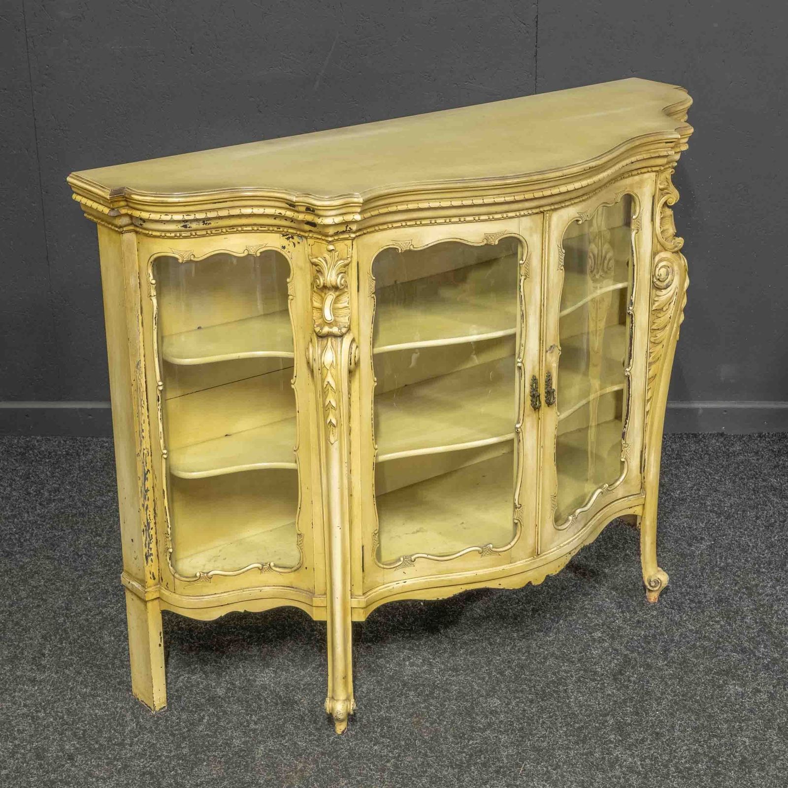 photo for sale Antique Painted Credenza