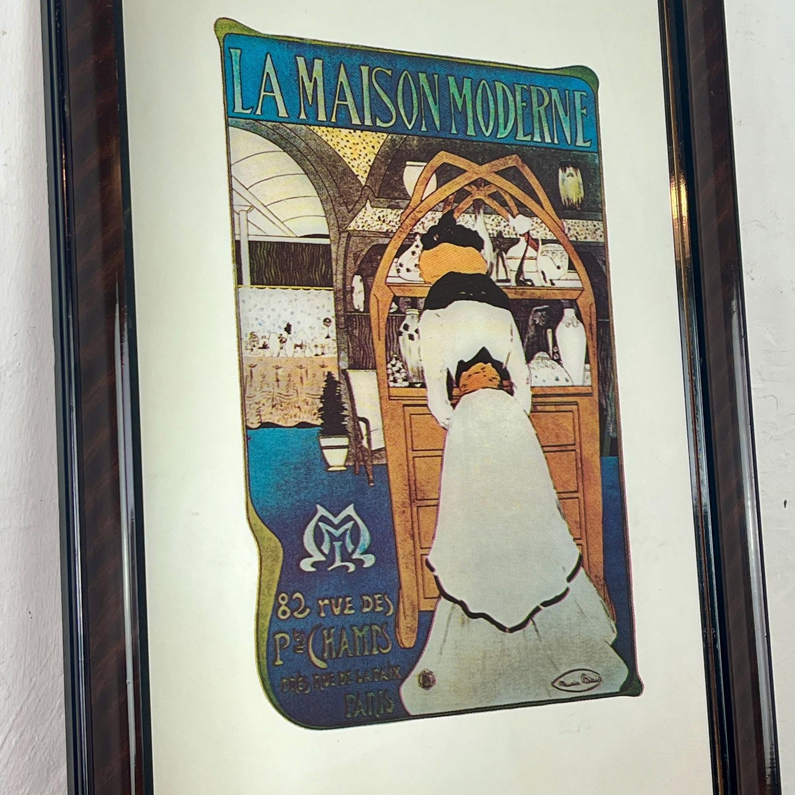 Beautiful Vintage Art Nouveau Mirror, La Maison Moderne, Maurice Biais, Paris Advertising, Home Picture, Art Gallery, French Belle Epoque photo buy