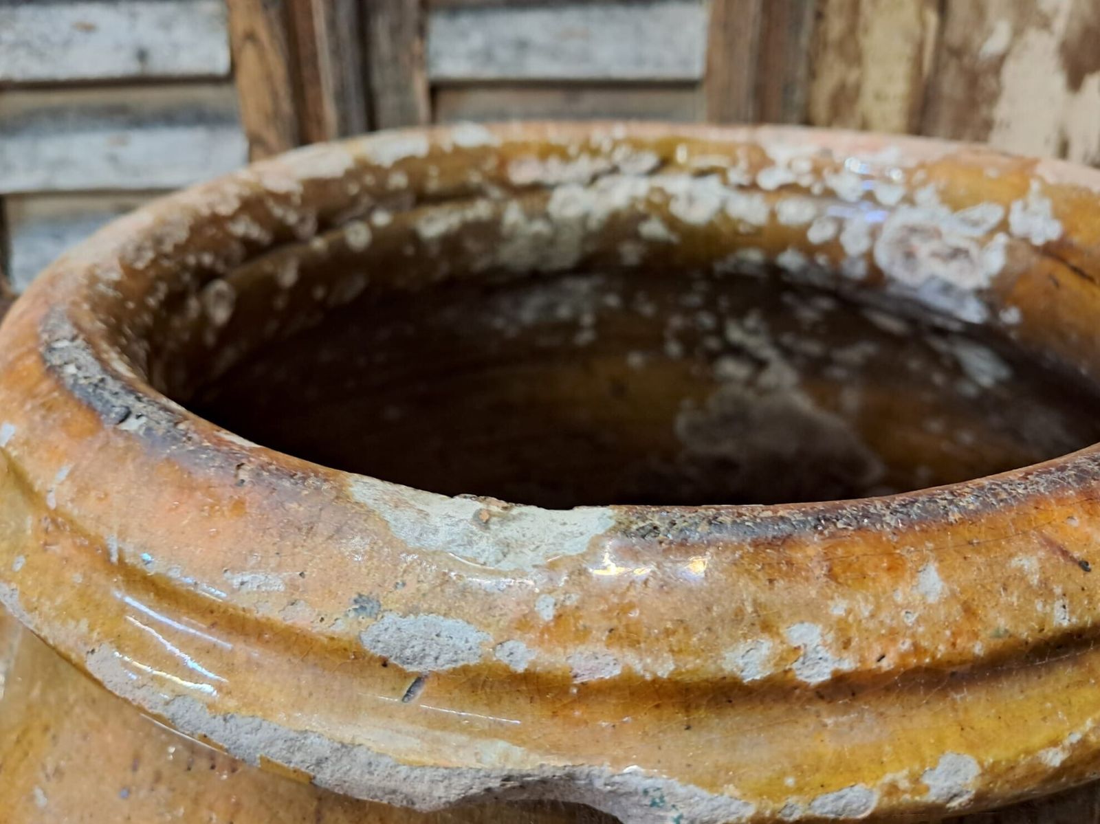 Small Spanish Olive Oil Pot, 19th Century photo vinterior