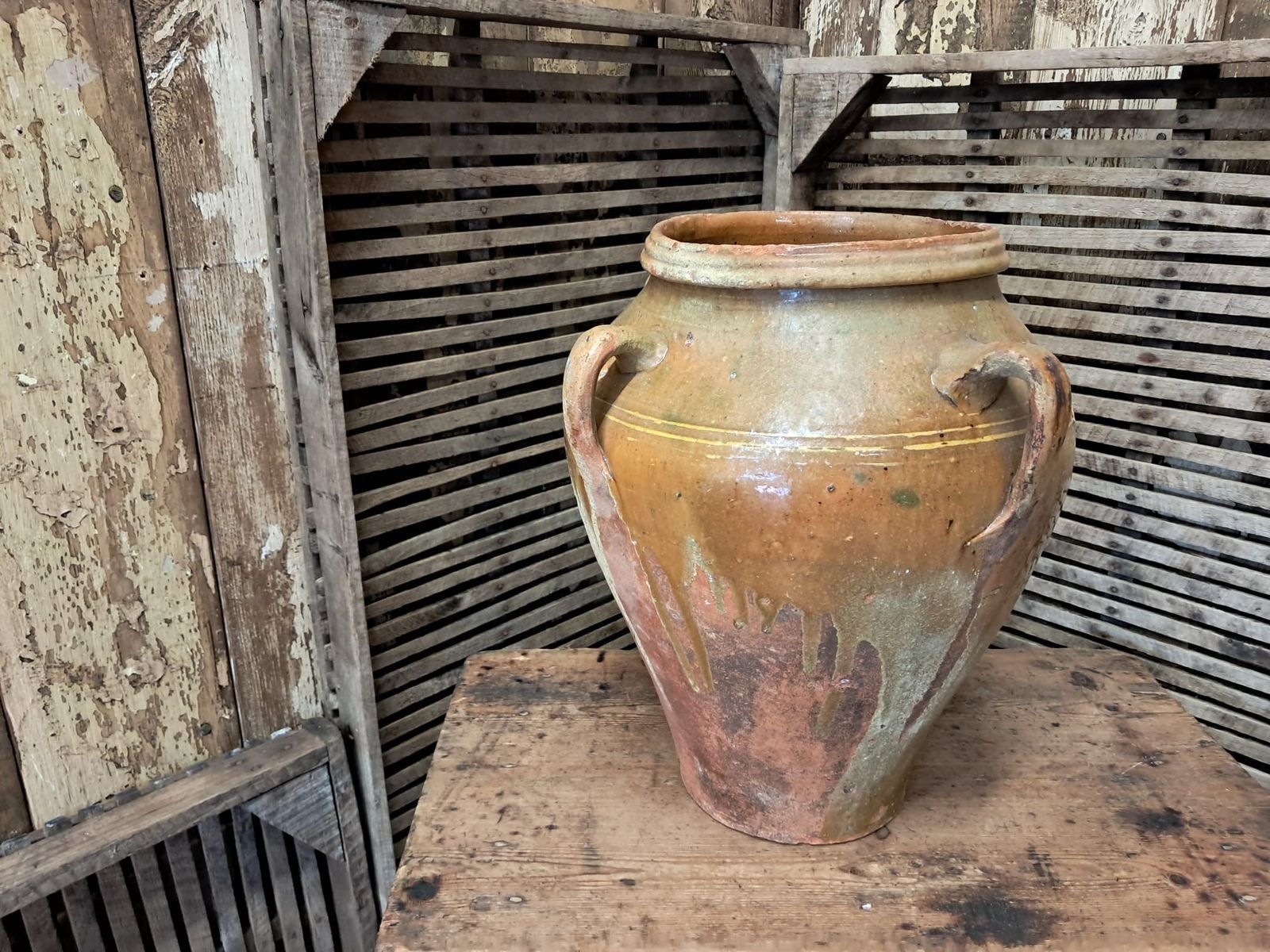 photo furniture Small Spanish Olive Oil Pot, 19th Century