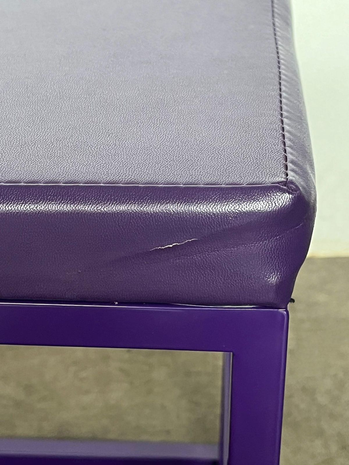 Rare Modernist Italian Purple Metal Tubular Rectangular Chair photo buy
