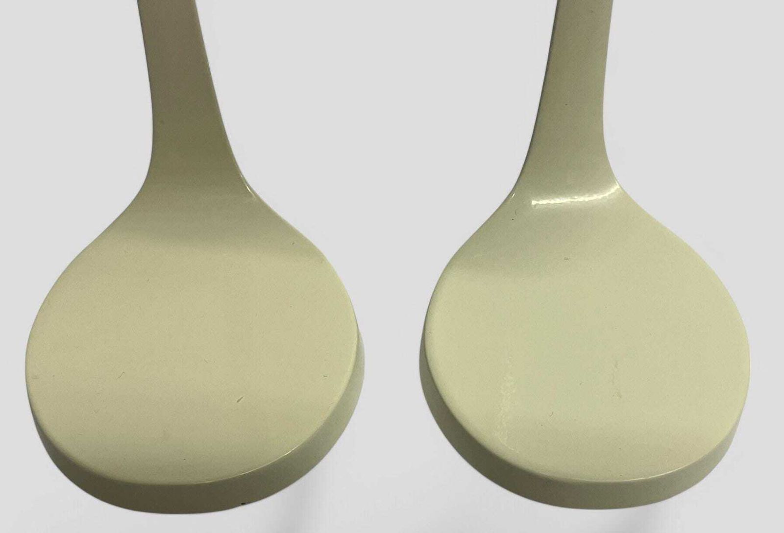 photo for sale Pair Of Vintage 90s Ikea Jatteviktig Candlesticks In White Metal Designed By Monika Mulder