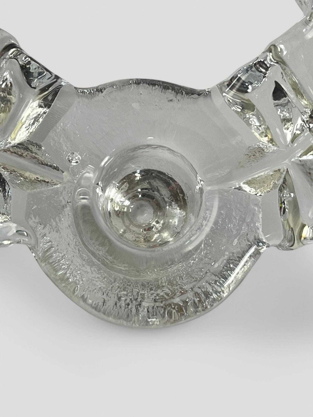 photo furniture Mid Century Crystal Glass Candle Holder By Pukeberg Sweden