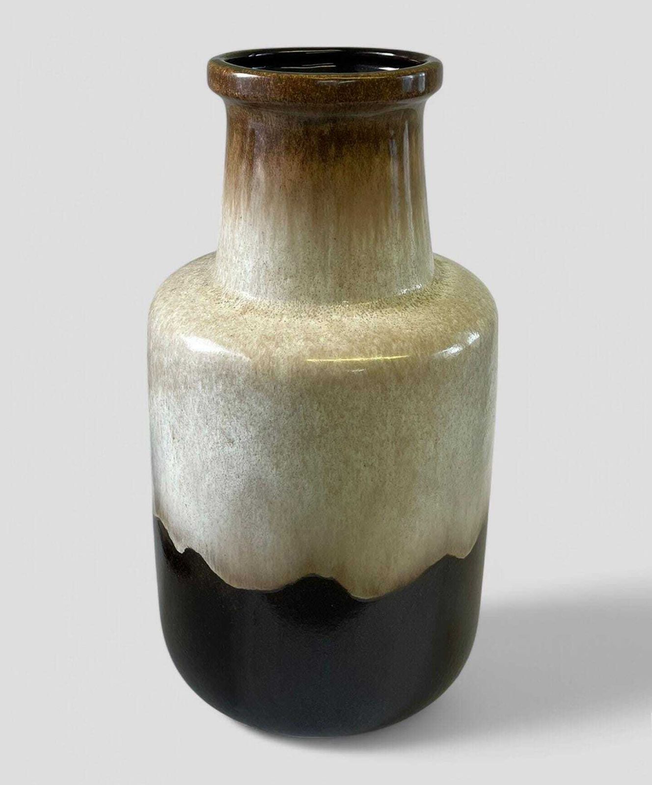 Large Mid Century Scheurich Glazed Ceramic Fat Lava West Germany Pottery Floor Vase photo furniture