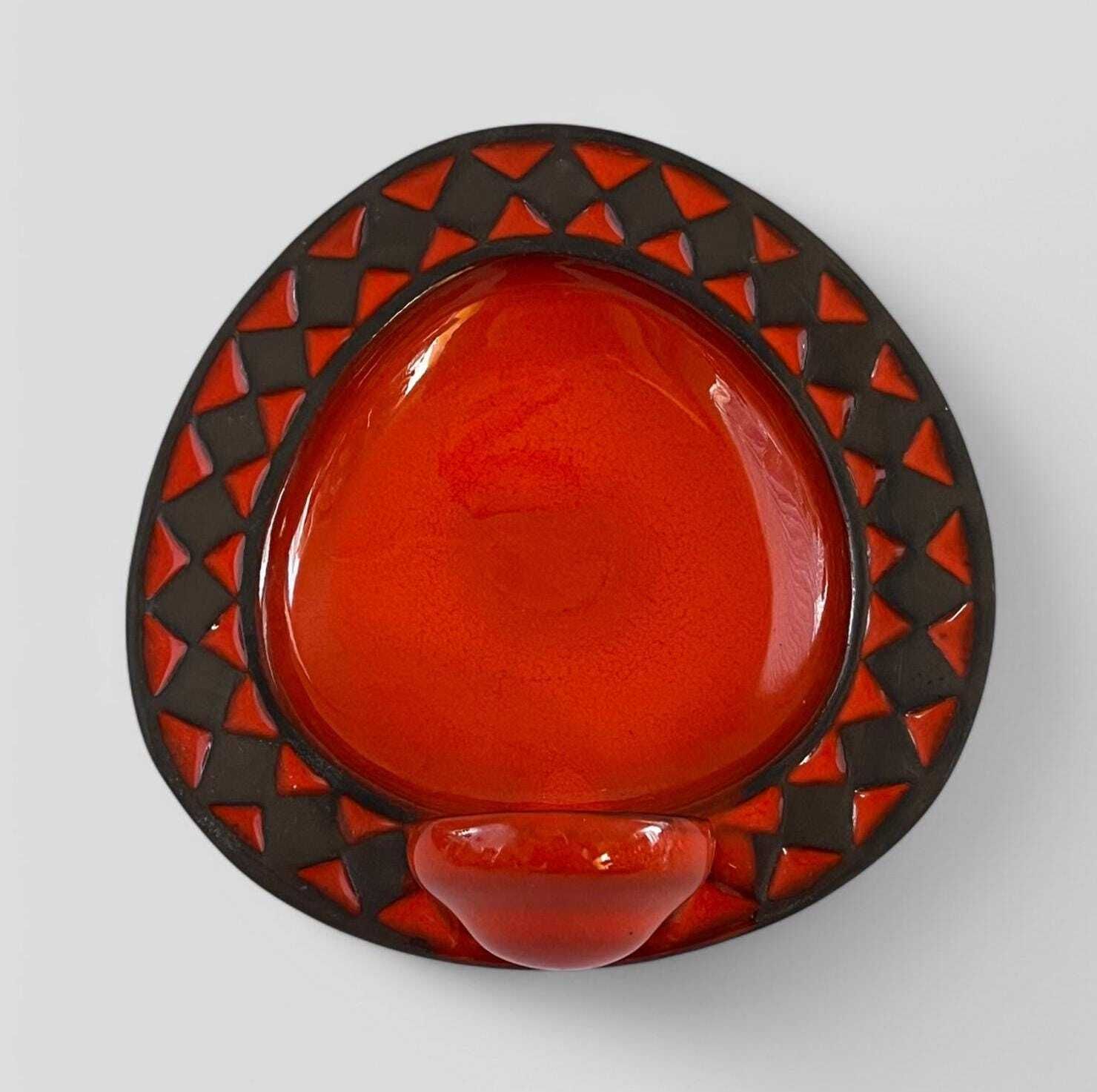 Mid Century Danish Glazed Red Ceramic Wall Sconce / Candle Holder By Frank Rasmussen For Frank Keramik Denmark photo furniture