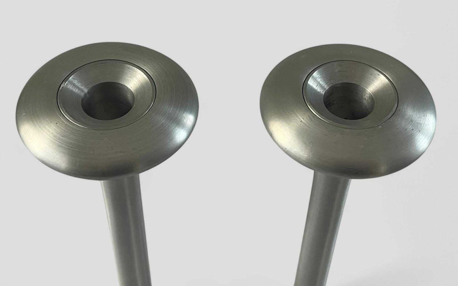Pair Of Vintage 1990's Ikea Kagla Metal Candlesticks By Carl Ojerstam photo 60.0