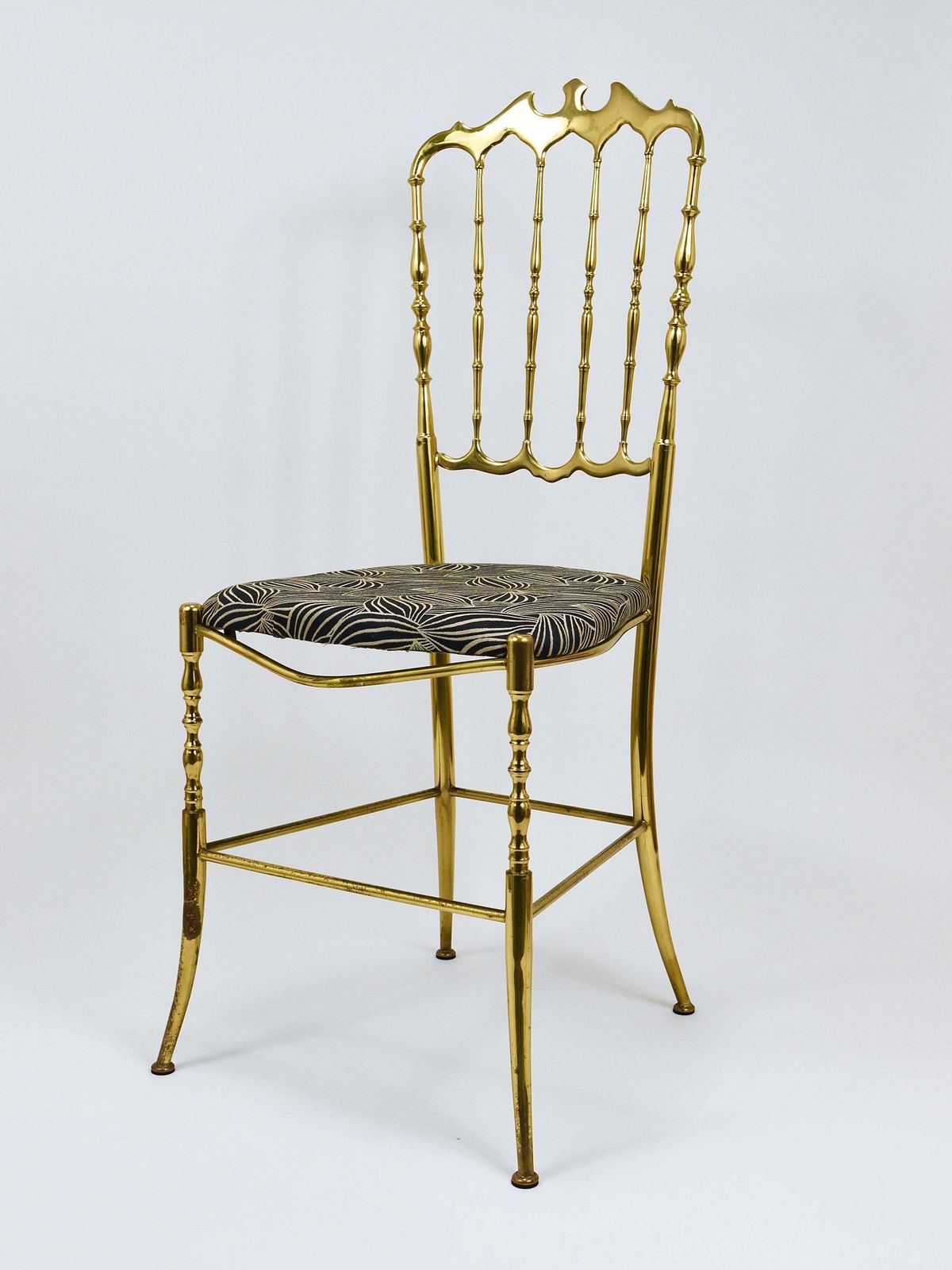 Chiavari Midcentury Brass Chair By Giuseppe Gaetano Descalzi, Italy, 1950s photo vintage