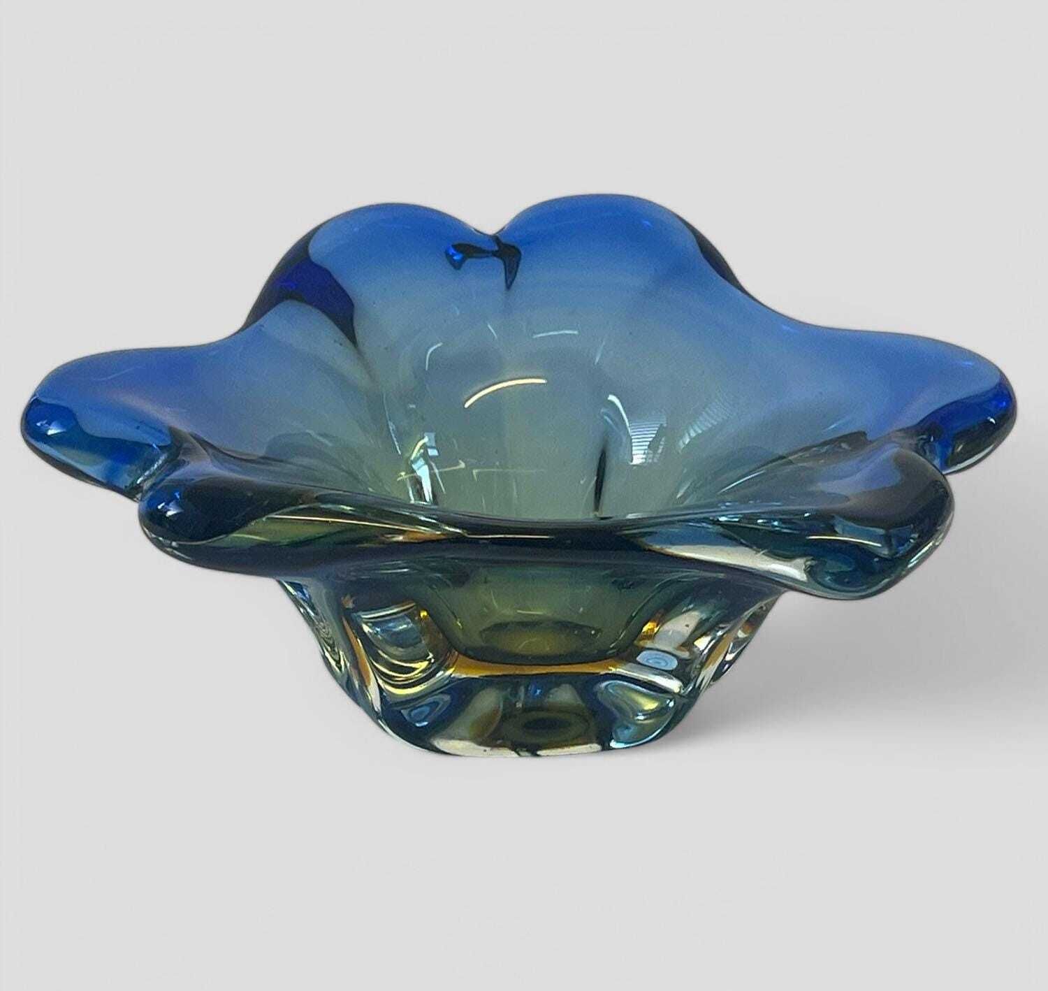 Mid Century Glass Bowl / Ashtray By Hana Machovska For Mstisov Czech Glass photo furniture