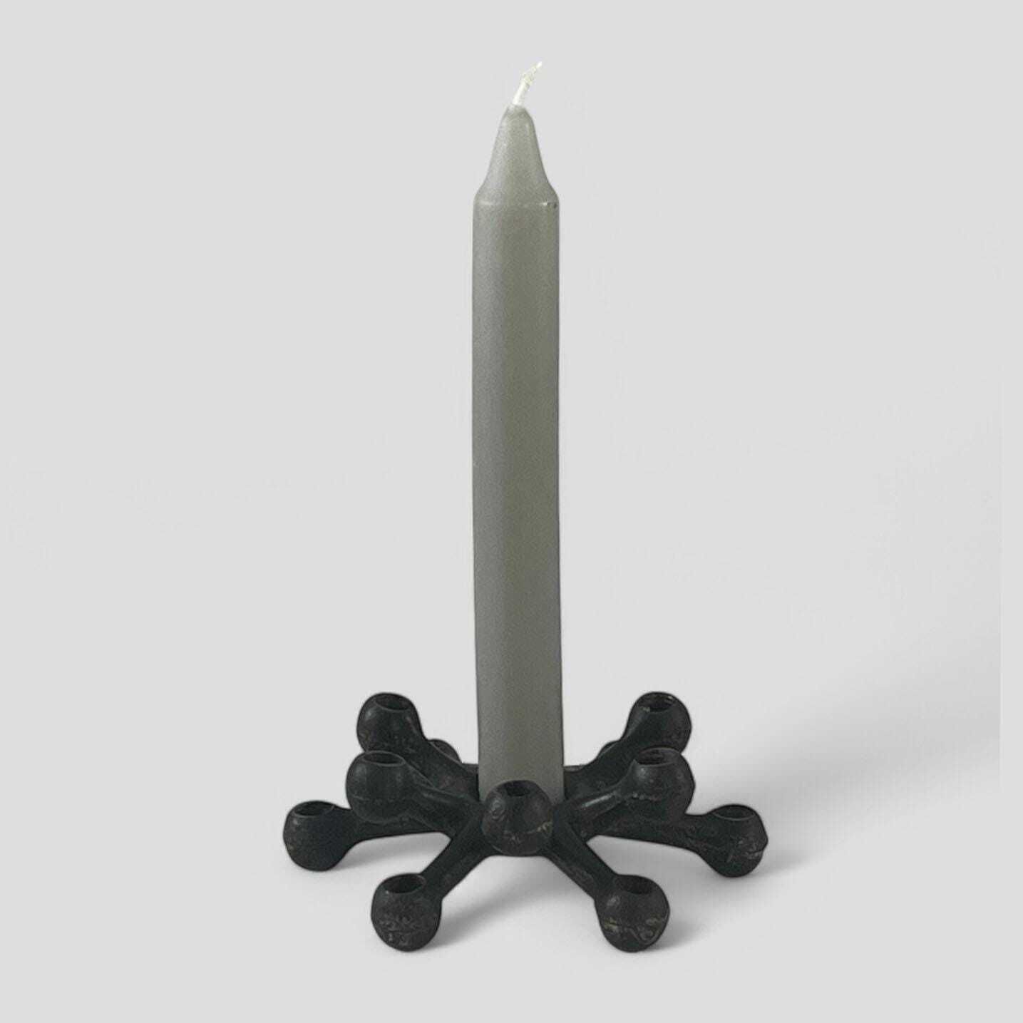 Mid Century Danish Black Cast Iron 'Spider' Candleholder By Jens Quistgaard For Dansk Design photo for sale