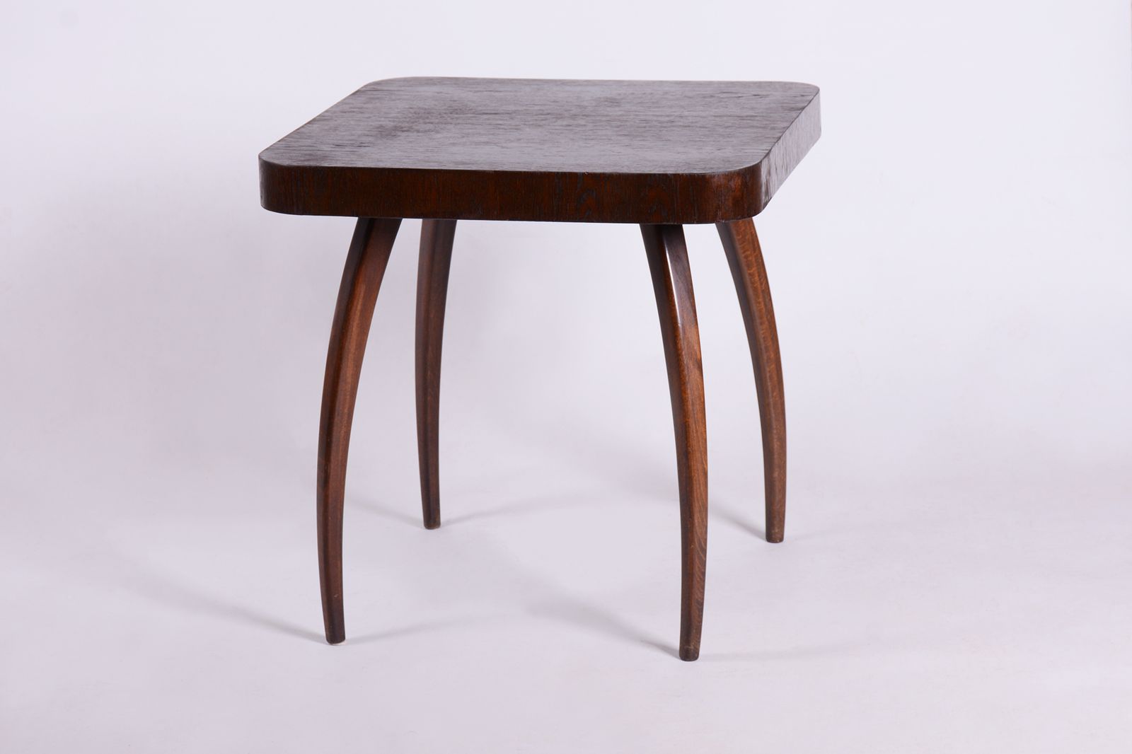 Restored Art Deco "Spider" Table, By J. Halabala, Up Závody, Oak, Czech, 1940s