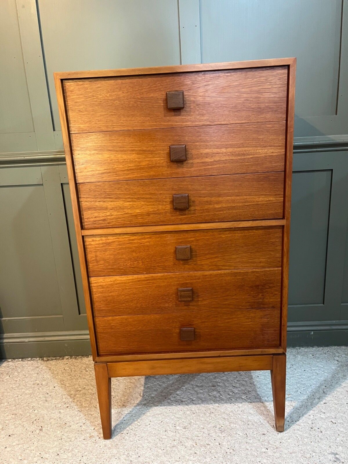 Teak Chest Of Drawers Mid 20th C 6 Drawer Chest Danish Style photo for sale