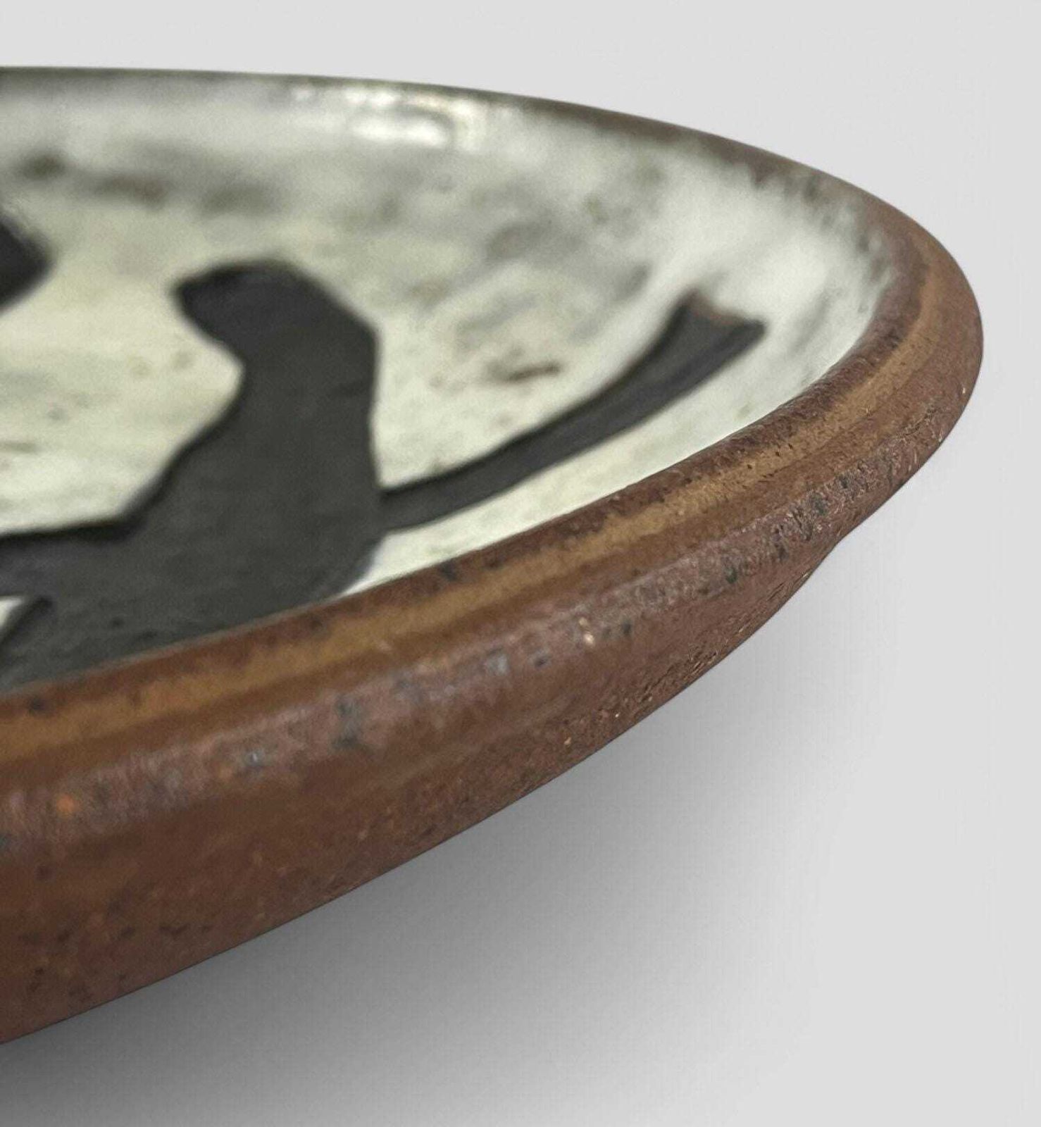 Large Mid Century Danish Ceramic Decorative Wall Plate By Jorgen Finn Petersen (Jfp) For Bornholm Denmark photo vintage