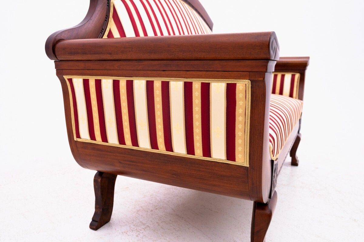 2343.0 Antique Sofa From The Late 19th Century, Northern Europe. After Renovation. photo