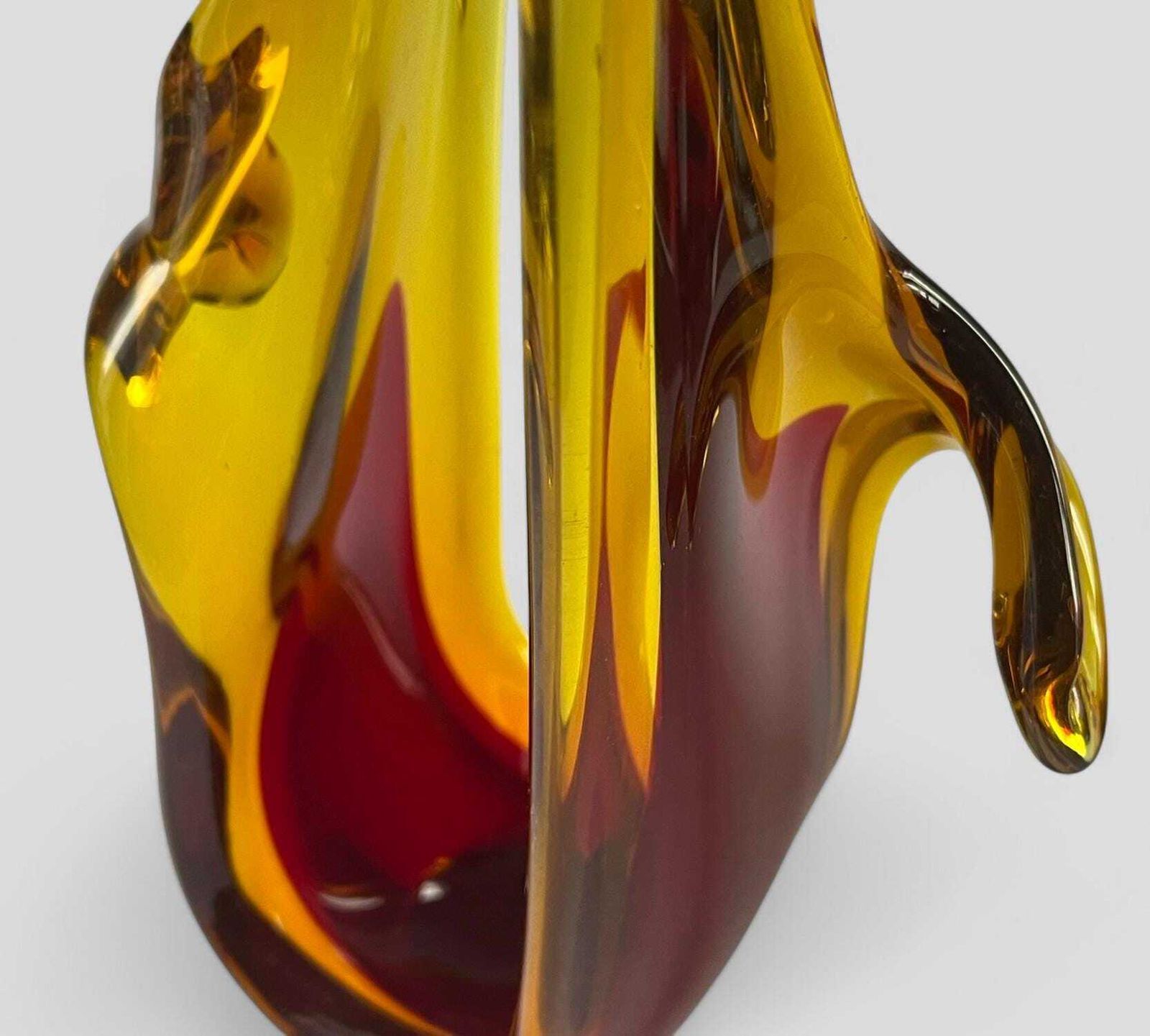 photo furniture Mid Century Spanish Viartec Murano Style Selenium Art Glass Sculpture Ornament