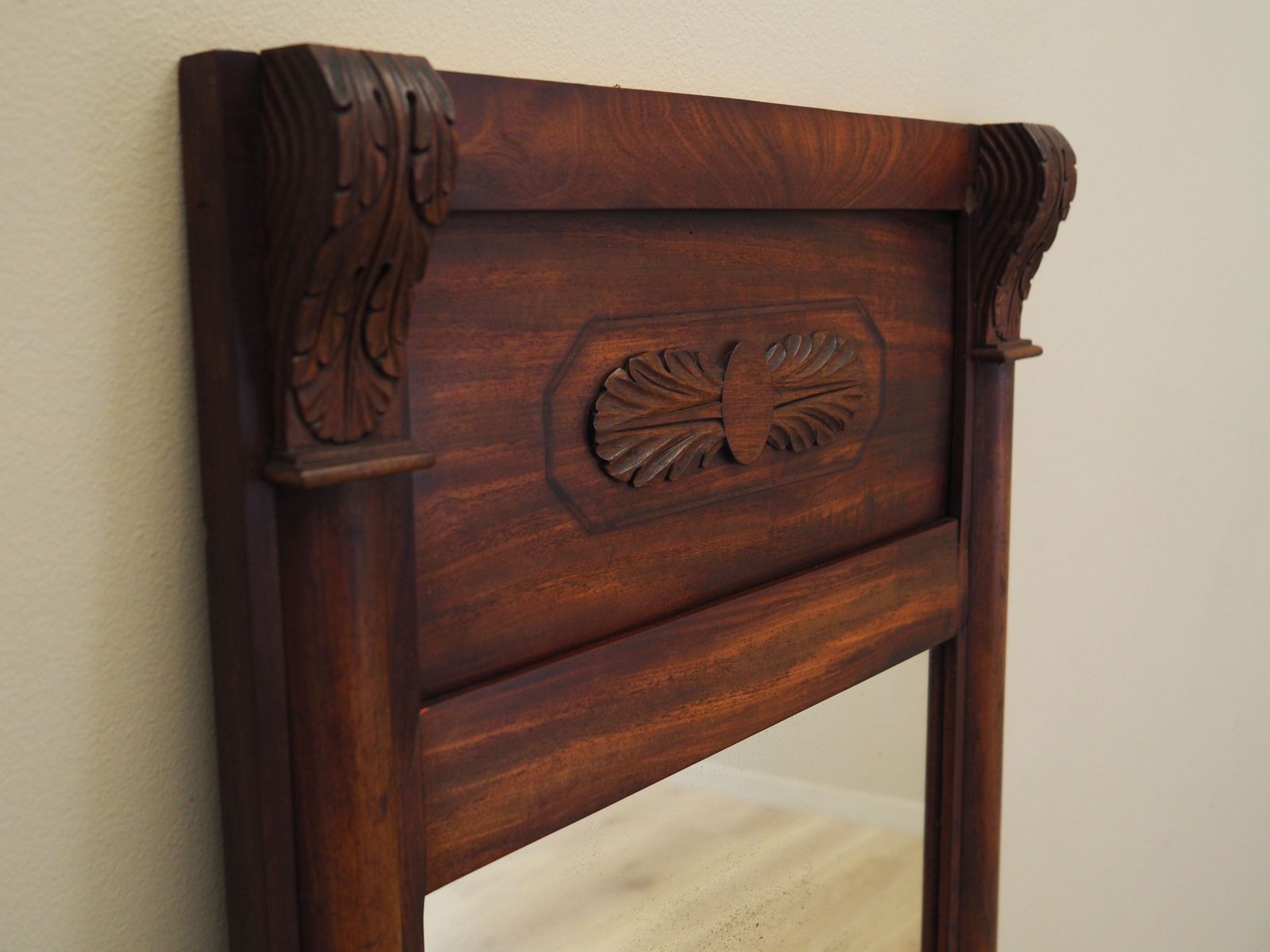 photo furniture Mirror In Wooden Frame, Danish Design, 1970s, Production: Denmark