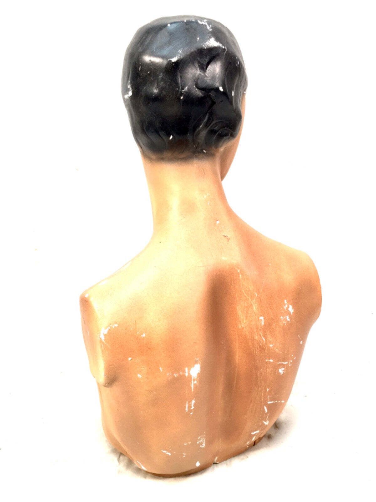 Antique Advertising Art Deco French Shop Display Female Mannequin Bust By Lubé photo buy