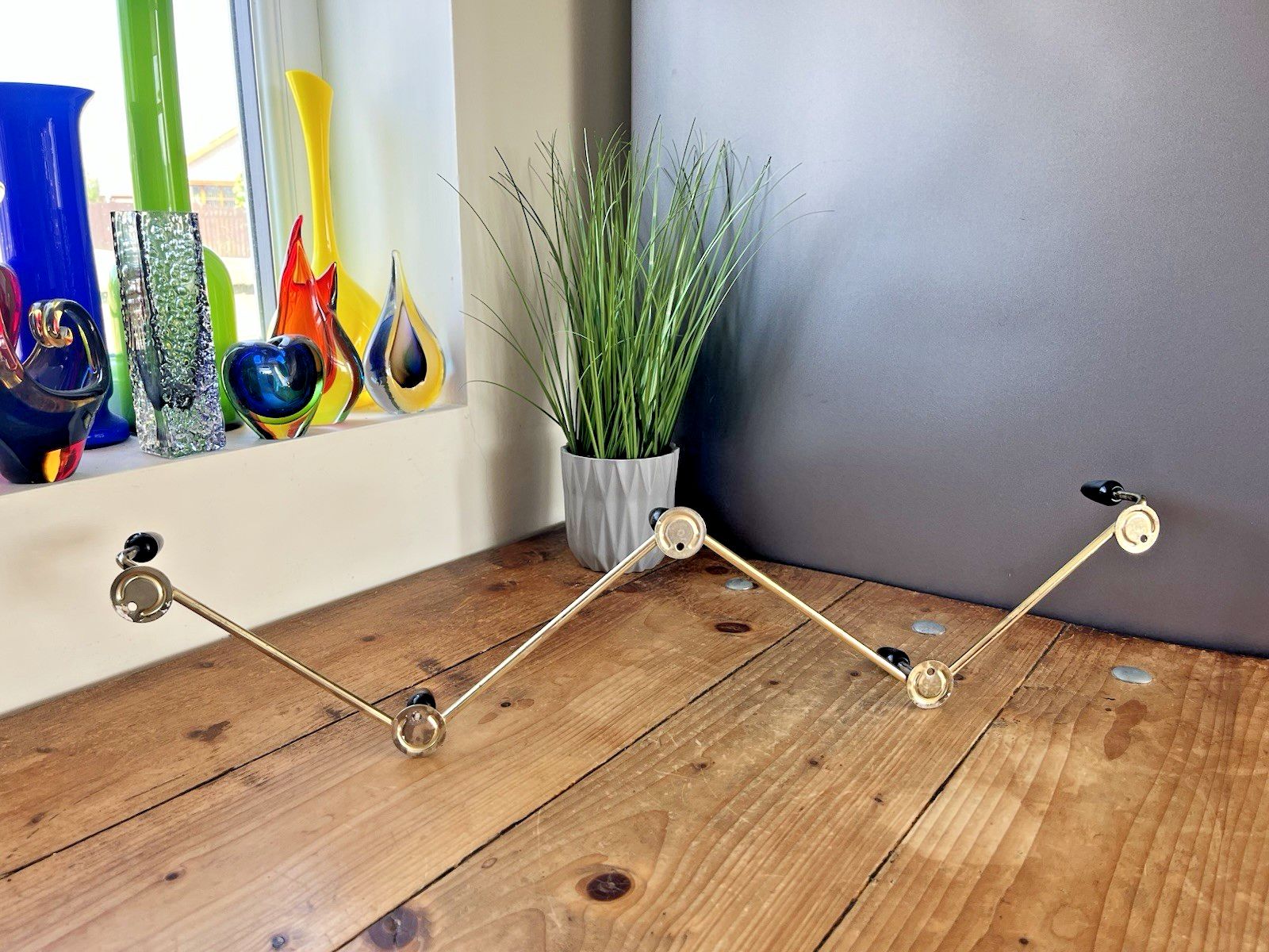 Large Mid Century 70s Black Bullet Wall Coat Hat Hook Stand Retro Sputnik Atomic photo Furniture