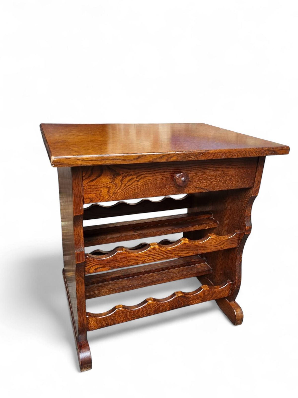 Vintage Wooden Wine Rack / Solid Oak / 20 Bottles / C1970 / Free Delivery photo 250.0